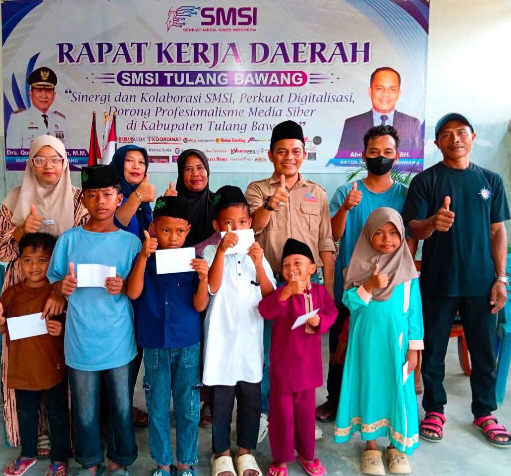 SMSI Tulang Bawang Gelar Jumat Berkah Ke-111, Santuni 6 Anak Yatim